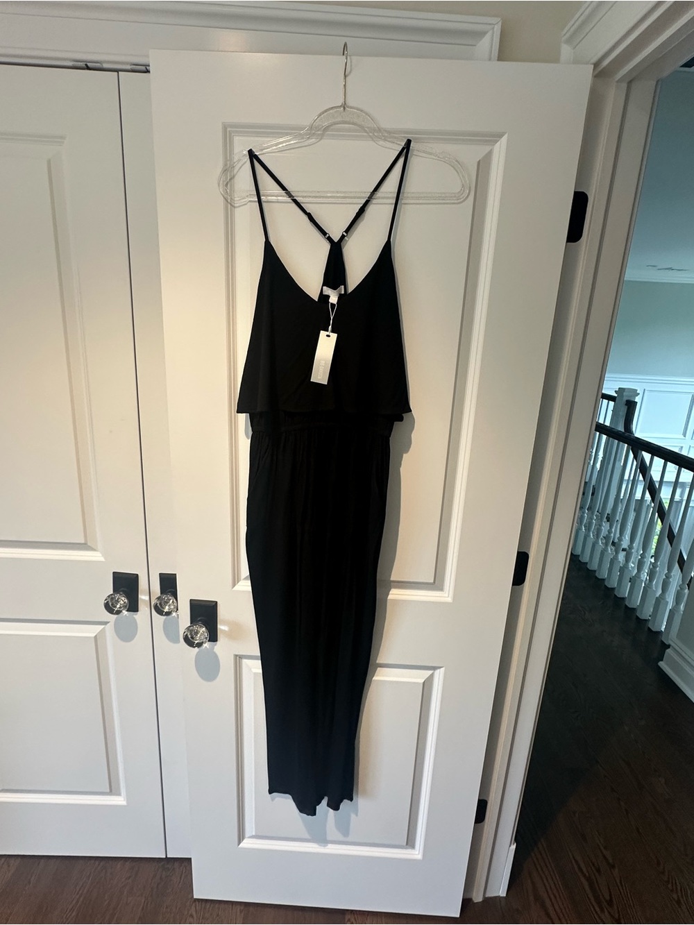 BB Dakota Black Sleeveless Jumpsuit with V-Back